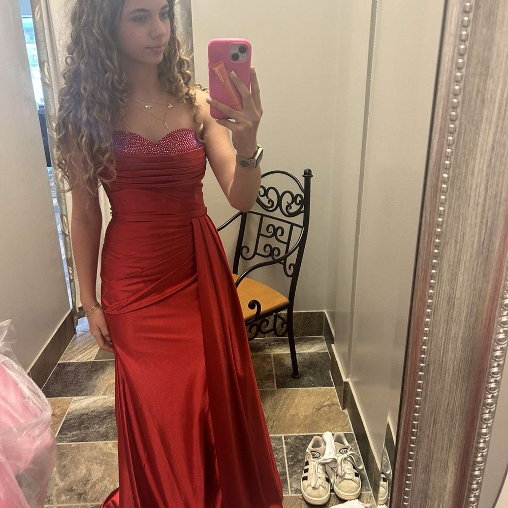 Elegant Red Evening Gown